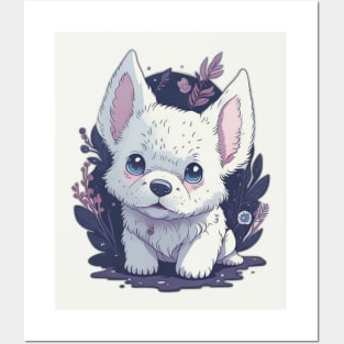 cute little fluffy dog Posters and Art